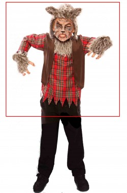 Vestito di Halloween bambino uomo lupo licantropo