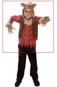 Vestito di Halloween bambino uomo lupo licantropo