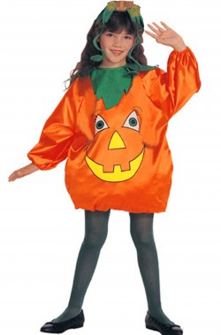 Costume di Halloween da bambina Zucca con le maniche