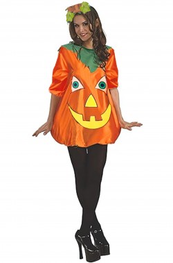 Costume di Halloween donna da Zucca con maniche corte