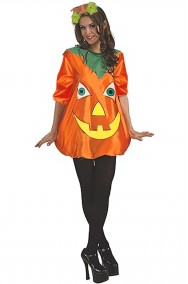 Costume di Halloween donna da Zucca con maniche corte