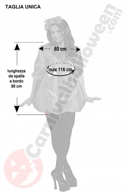 Misure del costume di Halloween donna da Zucca con maniche corte
