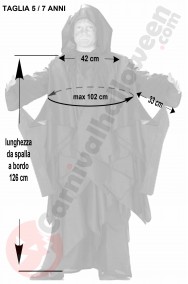 Costume Halloween Bambino mantello da mago negromante