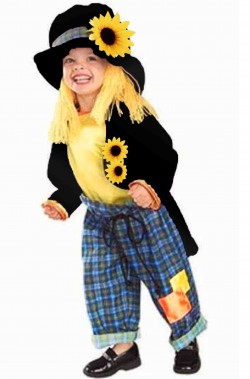 Costume Halloween Bambino piccolo spaventapasseri felice