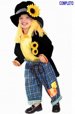 Costume Halloween Bambino piccolo spaventapasseri felice