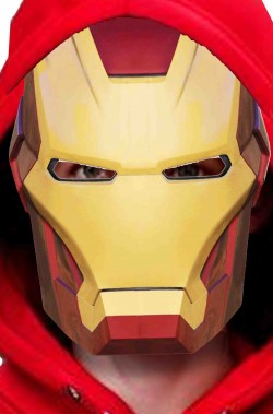 Maschera di Ironman adulto di plastica rigida