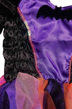 Vestito di Halloween Bambina piccola pipistrella strega