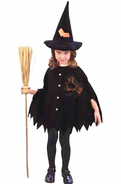Costume Halloween Bambina economico strega volante
