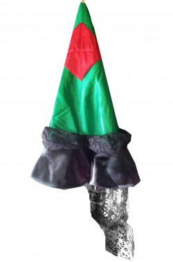 Cappello del costume halloween bambina strega verde