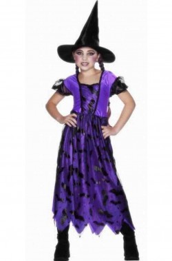 Costume Halloween Bambina piccola strega dei pipistrelli