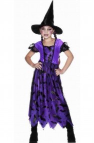 Costume Halloween Bambina piccola strega dei pipistrelli