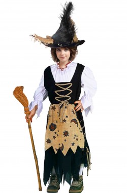 Costume da befana o strega tradizionale da bambina