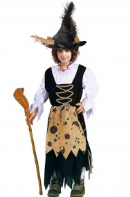 Costume da befana o strega tradizionale da bambina