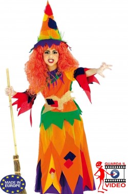 Costume Halloween da Bambina Strega arancione