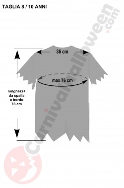 Misure costume Halloween economico  5 6 anni