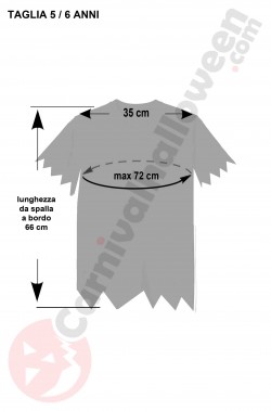 Misure vestito Halloween economico  Strega 8 10 anni