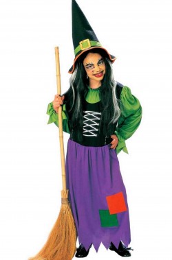 Vestito di Halloween Bambina Strega con cappello