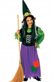 Vestito di Halloween Bambina Strega con cappello