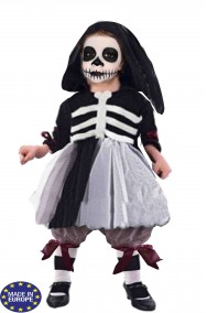 Costume Halloween Bambina piccola damina degli scheletri