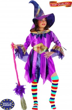 Costume Halloween Bambina di qualita' superiore strega viola