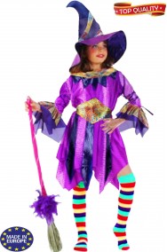 Costume Halloween Bambina di qualita' superiore strega viola