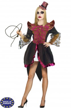 Costume Halloween donna domatrice del circo dell'orrore