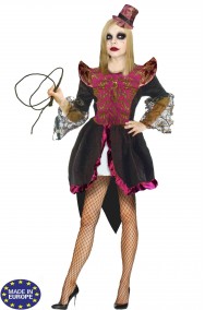 Costume Halloween donna domatrice del circo dell'orrore