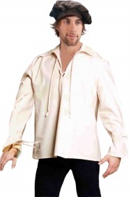 Camicia medievale adulto color bianco panna