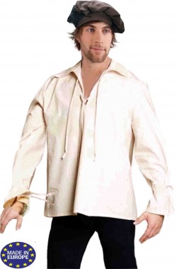 Camicia medievale uomo color bianco panna