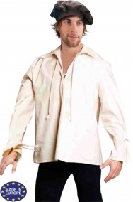 Camicia medievale uomo color bianco panna