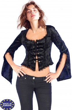 Camicia nera da donna piratessa 800
