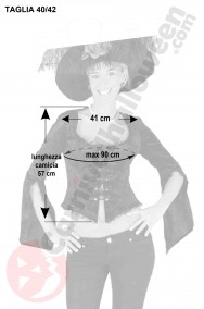 Misure della camicia da donna corta taglia 40 42 con stringa e maniche svasate porpora