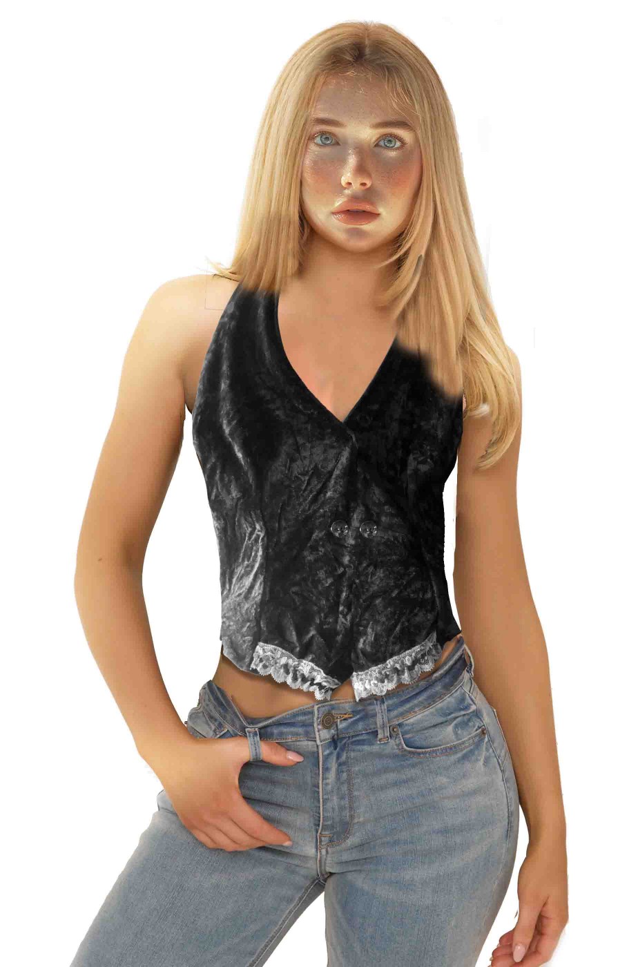 Misure gilet donna nero con schiena nuda taglia L Misure gilet donna nero con schiena nuda taglia L