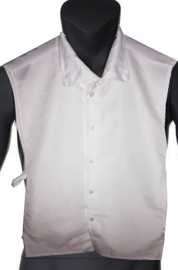 Finta camicia bianca a gilet senza maniche