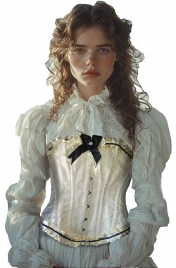 Corsetto donna color bianco crema damascato con stecche alta qualita'