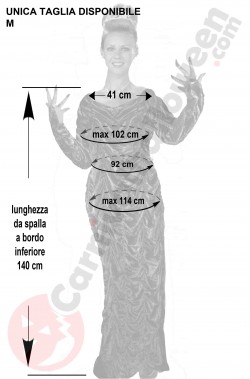 Misure vestito da sera lungo verde smeraldo