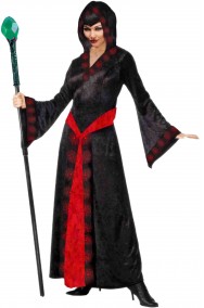 Vestito Halloween Maga Negromante donna lungo