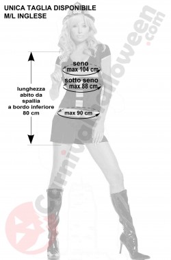 Misure costume di carnevale taglia M L donna adulta da pompiera