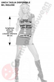 Misure costume di carnevale taglia M L donna adulta da pompiera