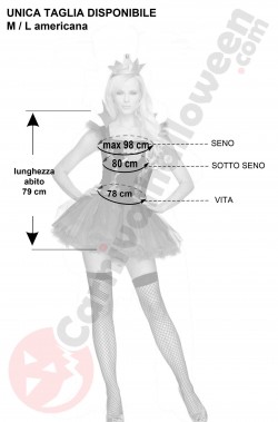 Misure costume di carnevale taglia M L da regina cattiva strega di biancaneve sexy