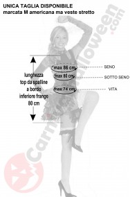 Misure costume da ballerina donna SM can can saloon girl burlesque