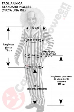 Misure costume di Beetlejuice M