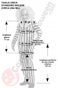 Misure costume di Beetlejuice M