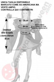 Misure costume halloween donna taglia S fata gotica