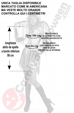 Misure costume Halloween donna taglia grande fata dark rosa