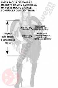Misure costume Halloween donna taglia molto grande in saldo