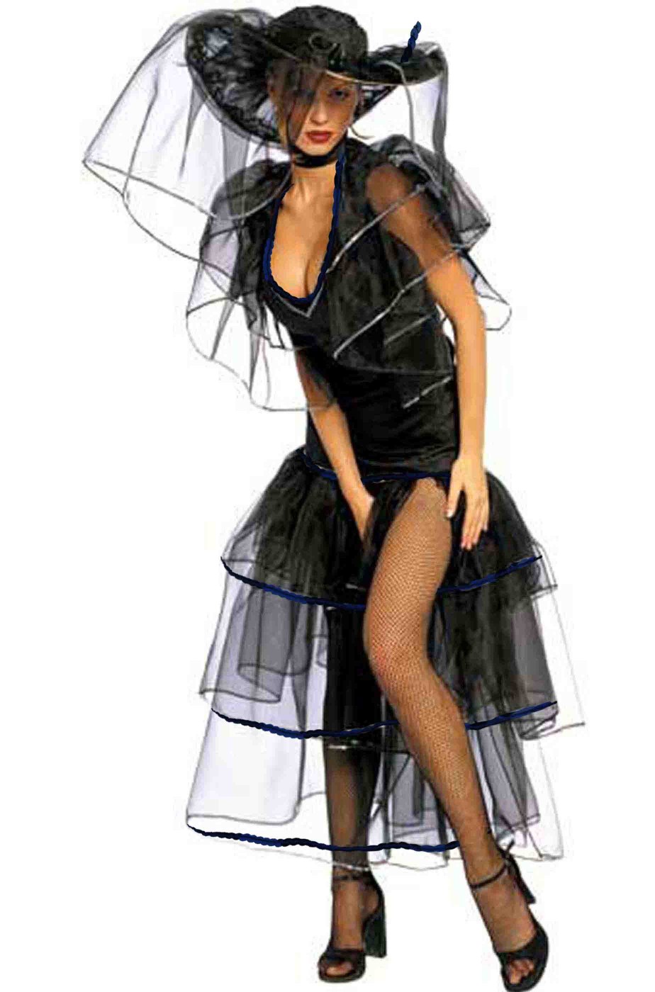 Costume donna Vedova nera dama gotica sposa cadavere