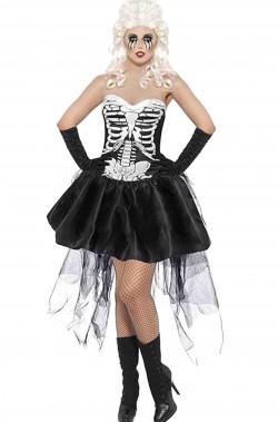 Costume Halloween Donna sexy scheletro