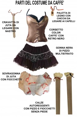 Parti del costume di carnevale da caffe'