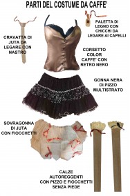 Parti del costume di carnevale da caffe'
